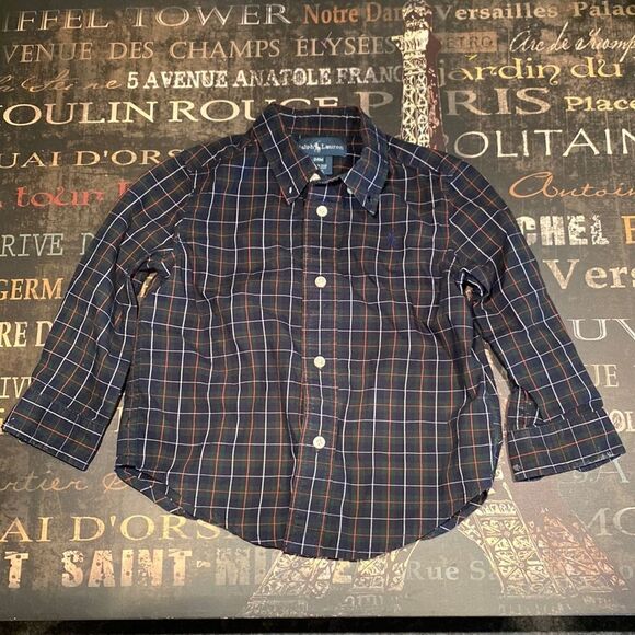 Ralph Lauren Other - Ralph Lauren Button Down Plaid 24 mo
